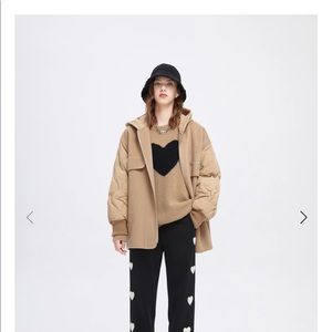 URLAZH Camel Wool & Nylon Hybrid Jacket